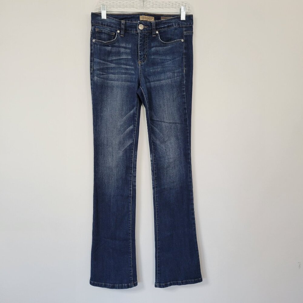 Nine West Vintage America Slim Bootcut Mid-Rise Jeans Blue